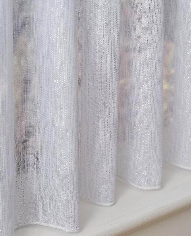 Finesse Shimmer White Voile Curtain M2M