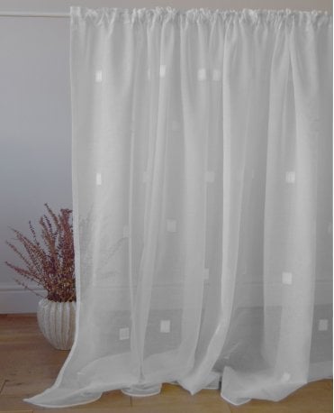 Zen White Voile Curtain M2M