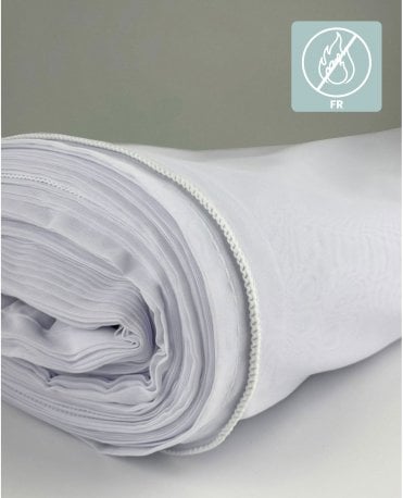 Fire Retardant Plain White Net Complete Roll