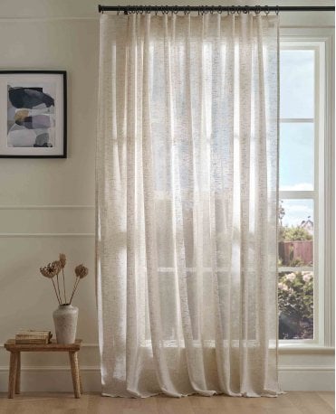 Pavilion Flanders Linen Blend Voile Curtain M2M