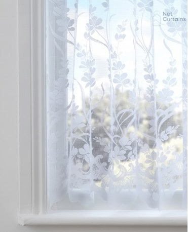 Fleur White Net Curtain M2M