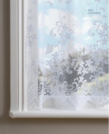 Freya Butterfly White Express Net Curtain