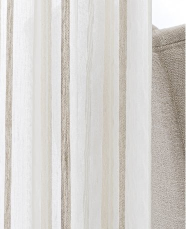 Galway Stripe Linen Blend Voile Curtain M2M