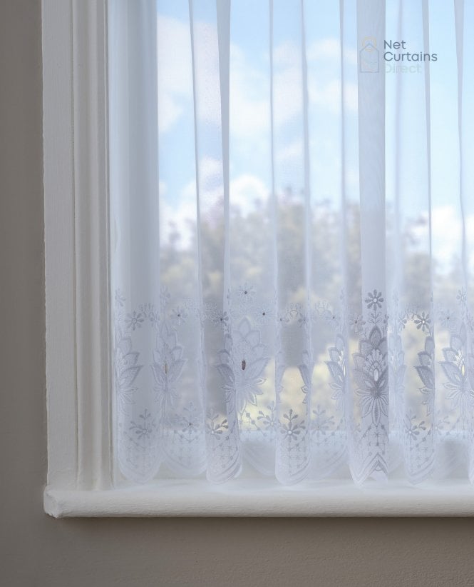 Hannah White Express Voile Curtain