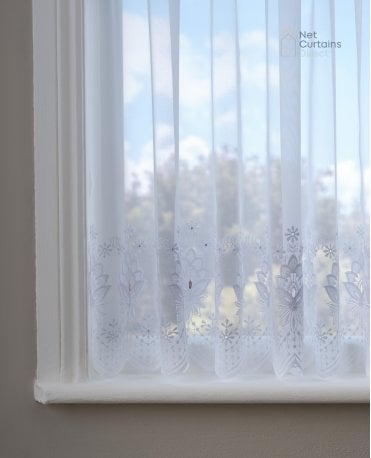 Hannah White Express Voile Curtain