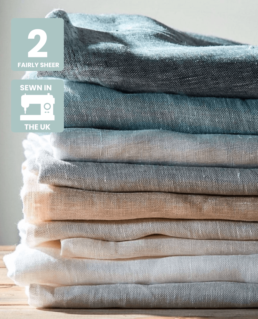 Harlequin Lucent 100% Linen Voile M2M | Net Curtains Direct