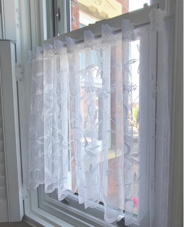 Hawaii Butterfly White Cafe Express Net Curtain