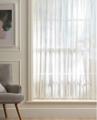 Finesse Haze Linen Blend Cream Voile Curtain M2M