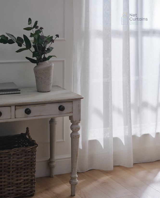 ILIV Fernanda Ivory Cotton Blend Voile Curtain M2M