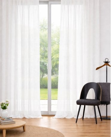 Kalithea Fire Retardant Voile Curtain M2M