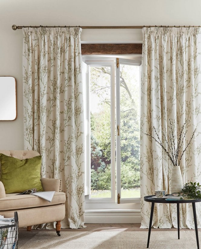 Laura Ashley Pussy Willow Lined Pencil Pleat Curtains