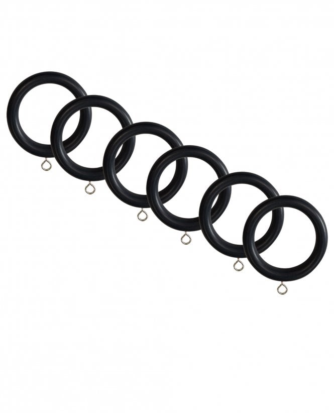 Laura Ashley Laura Ashley Ribbed Ball Pole Rings - Pack of 6