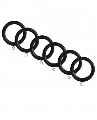 Laura Ashley Ribbed Ball Pole Rings - Pack of 6