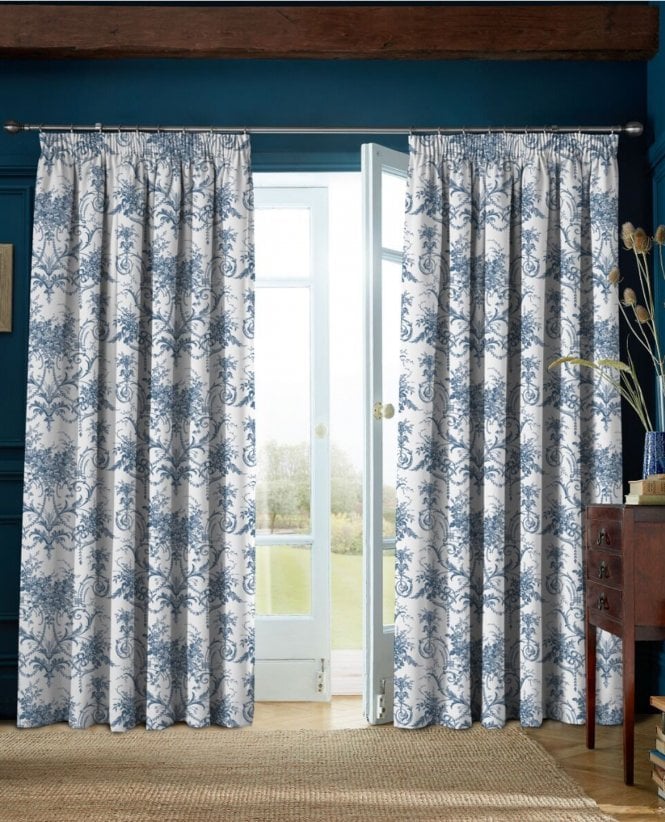 Laura Ashley Tuileries Lined Pencil Pleat Curtains
