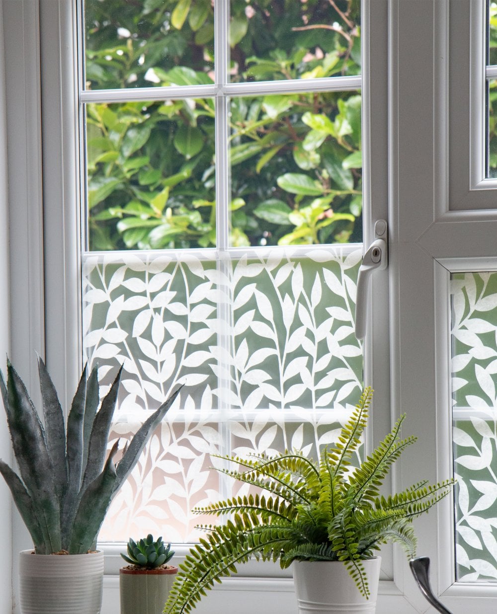 Paper Leaf Window Window Film White Leaves