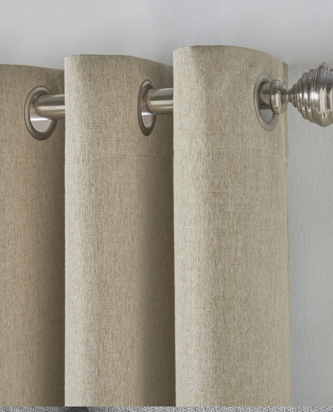 Linen Look Blackout Eyelet Curtains