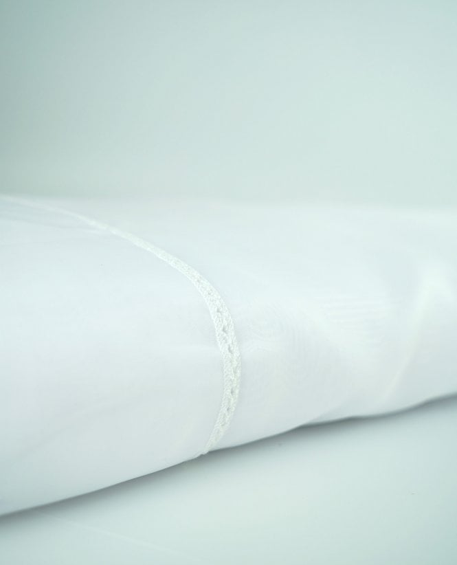 Lulu White Envelope Hem Voile Complete Roll