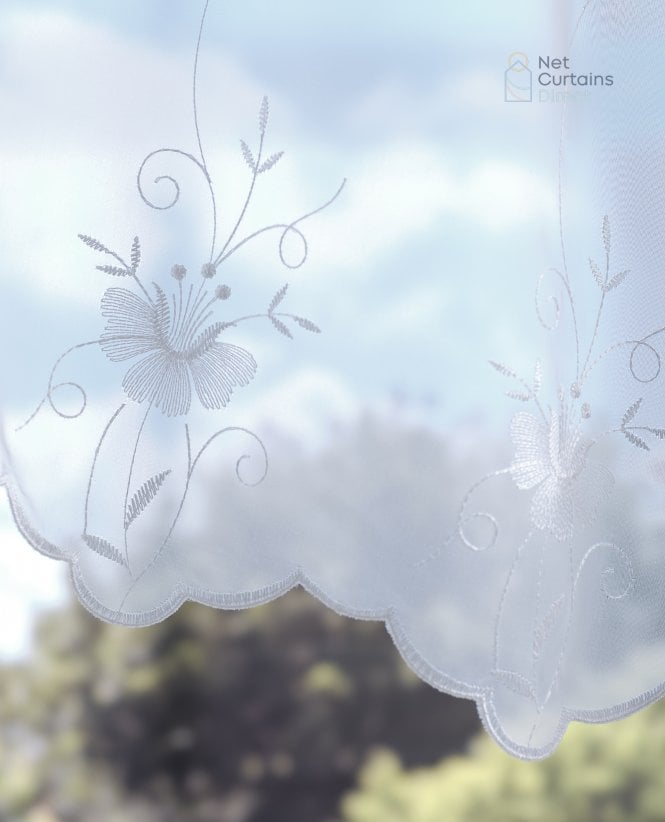 thumbnail image 2 of Jardiniere Net Lace Curtain Panel - Ready To Hang, Living Room Window Treatment 2 of 5