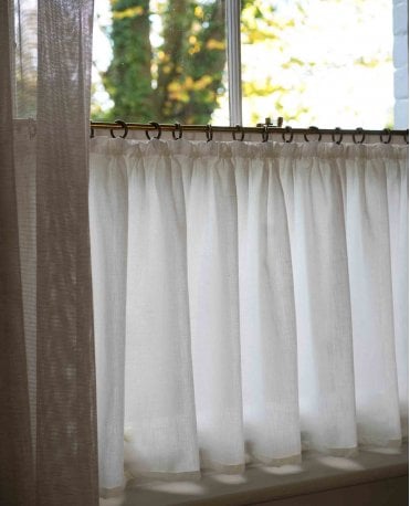 Midori Linen Tape Top Cafe Curtain M2M