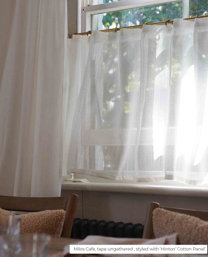 Milos FR Tape Top Cafe Curtain M2M