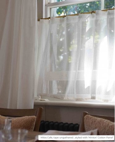 Milos FR Tape Top Cafe Curtain M2M