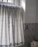 Mirabello Stripe Cotton Blend Slot Top Cafe Curtain M2M