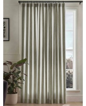 Mirabello Stripe Cotton Blend Voile Curtain M2M
