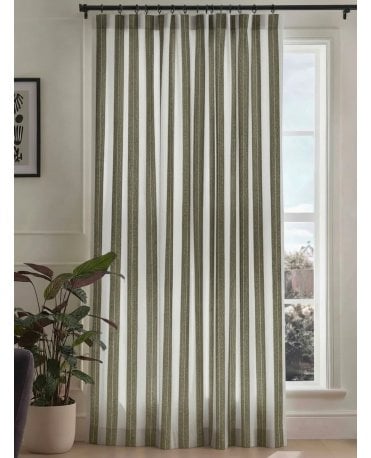 Mirabello Stripe Cotton Blend Voile Curtain M2M