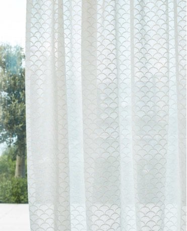 Nuvole Geometric Linen Blend Curtain M2M