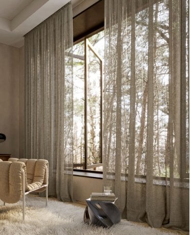 Oolong Cotton Blend Voile Curtain M2M