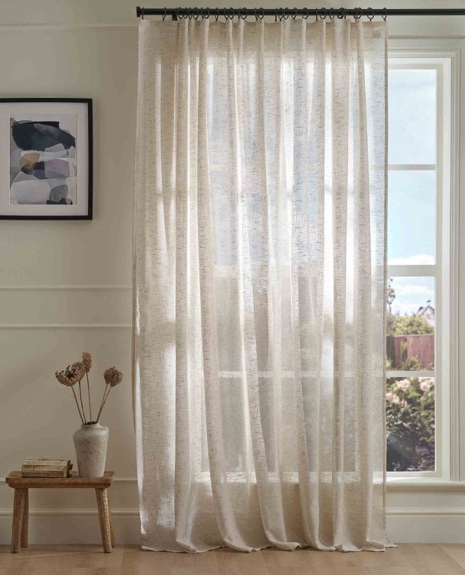 Pavilion Flanders Linen Blend Voile Curtain M2M