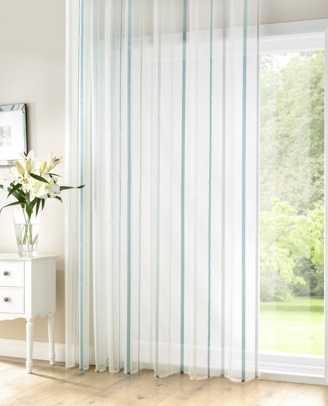 Pavilion Luxe Teal Voile Curtain M2M