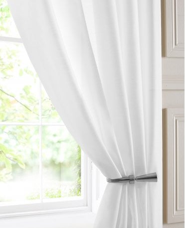 Plain Recycled Pencil Pleat Voile Panel