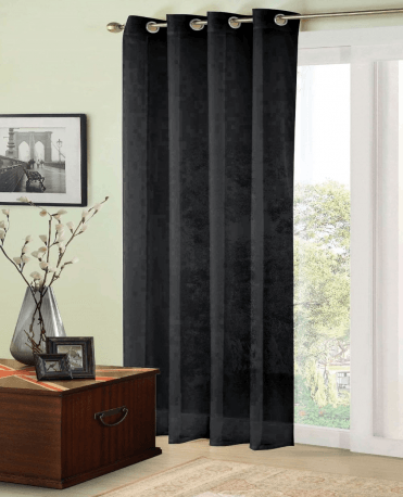 Plain Coloured Eyelet Voile Panel
