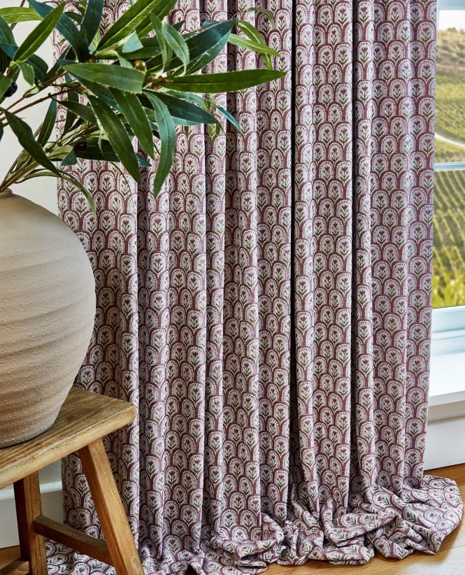 Prestigious Bettina Mini Flower Woven Lined Curtains M2M