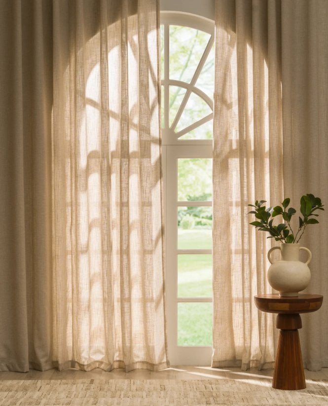 Prestigious Suarez Cotton Blend Sheer Voile Curtain M2M