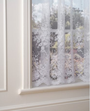  Michelle White Net Curtain M2M