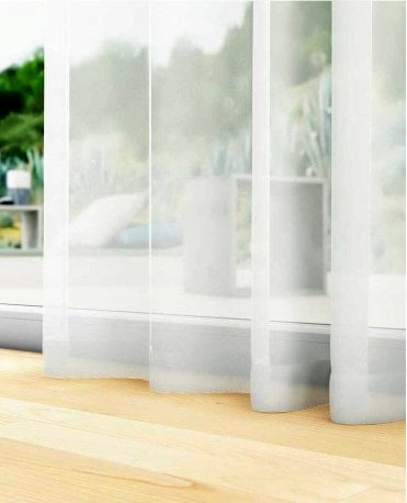 Rana Pure White Silky FR Sheer Curtain M2M