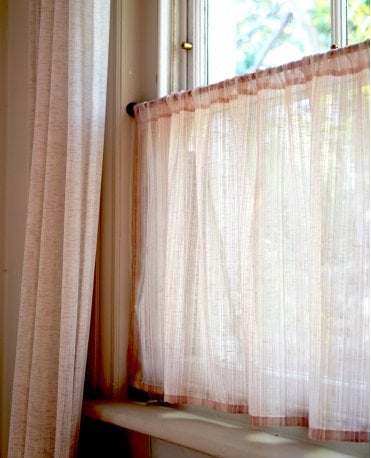 Rapello Stripe FR Slot Top Cafe Curtain M2M