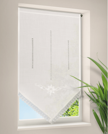 Reverse White Voile Jardiniere - 60cm wide x 120cm drop