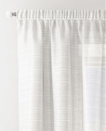 Rodez Sparkle White Tape Top Voile Panel