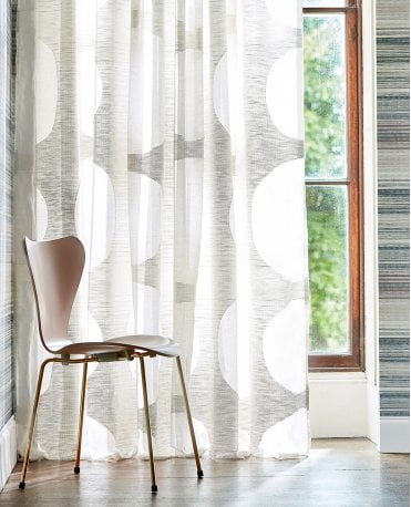 Rotunda Chalk Linen Blend Voile Curtain M2M