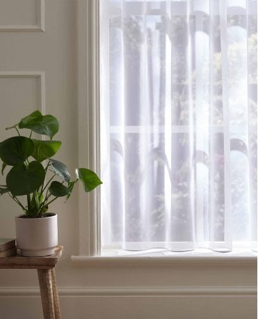 Sapphire Plain White Voile Curtain M2M