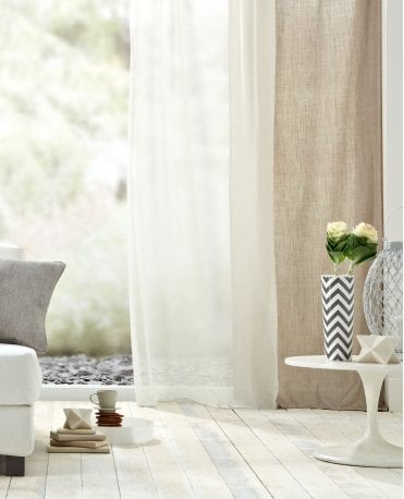 Serene Linen Blend Sheer Curtain M2M
