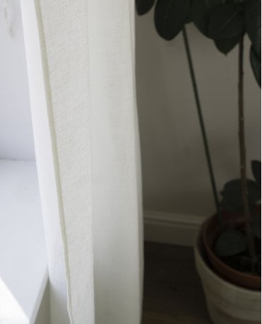 Serenity Ivory Linen Blend Voile Panel