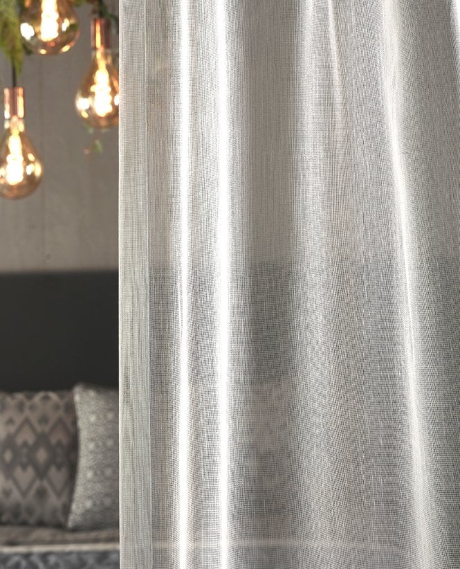 Skopos Muslin FR White Textured Voile Curtain M2M
