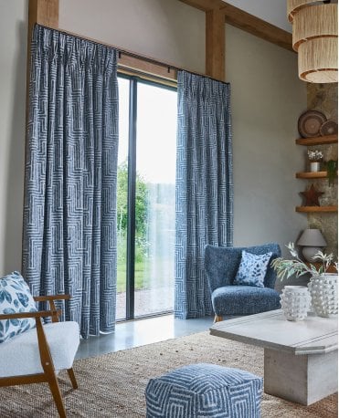 Spell Geometric Weave Lined Curtains M2M