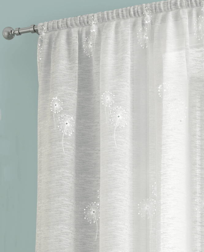 Starburst Sheer White Voile Panel