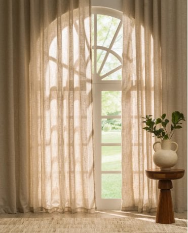 Suarez Cotton Blend Sheer Voile Curtain M2M