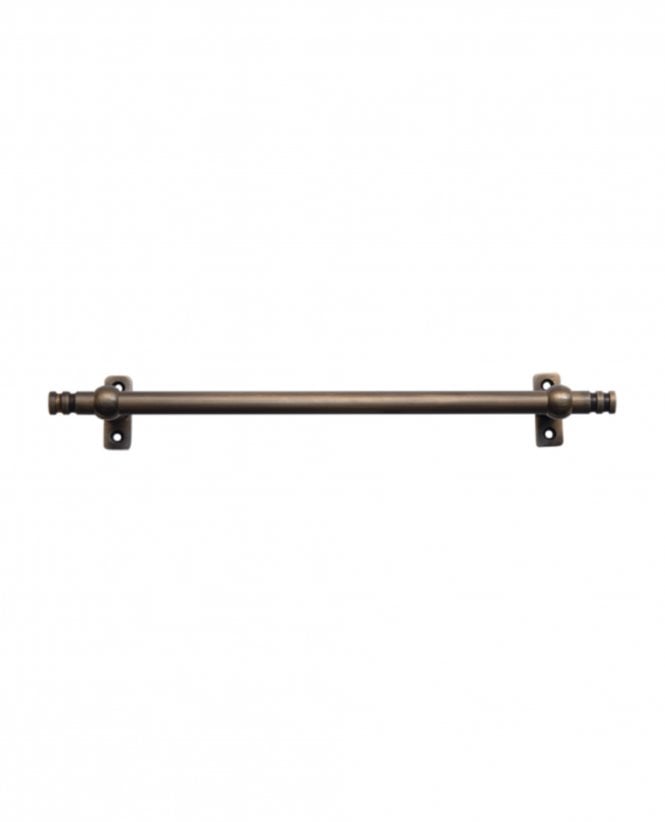 The Molly 12mm Solid Antique Brass Spun End Rod